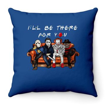 Discover Friends Horror Halloween Throw Pillow