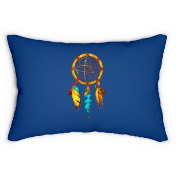 Discover Native American Dreamcatcher Feather Lumbar Pillow