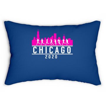 Discover Chicago Skyline Runners Lumbar Pillow
