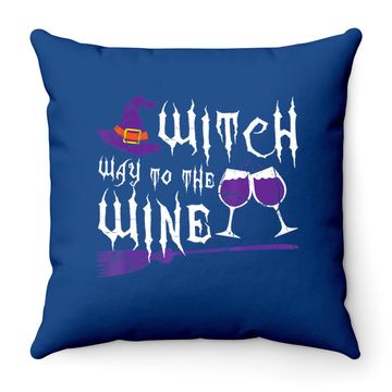 Discover Witch Way To The Wine Throw Pillow