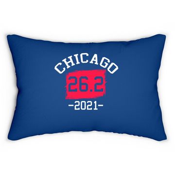 Discover Chicago 26.2 2021 Marathon Running Runners Lumbar Pillow