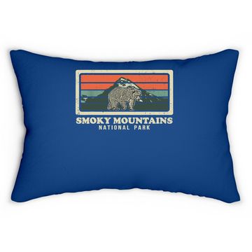 Discover Great Smoky Mountains National Park Us Black Bears Vintage Lumbar Pillow