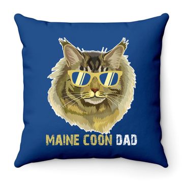 Discover Maine Coon Dad Throw Pillow