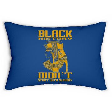 Discover Black History Didn't Start With Slavery Lumbar Pillow
