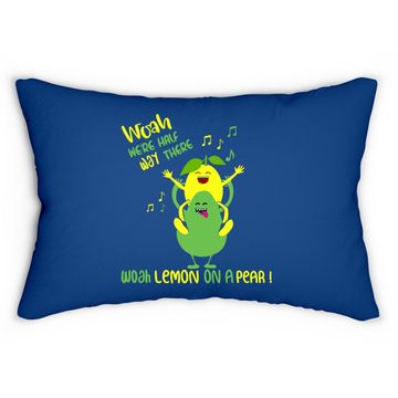 Discover Lemon On A Pear Meme Foodie Lumbar Pillow