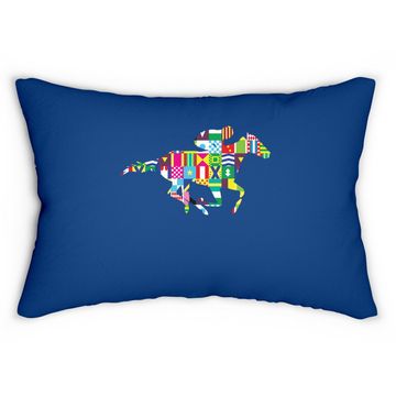 Discover Kentucky Horse Racing Silks Lumbar Pillow