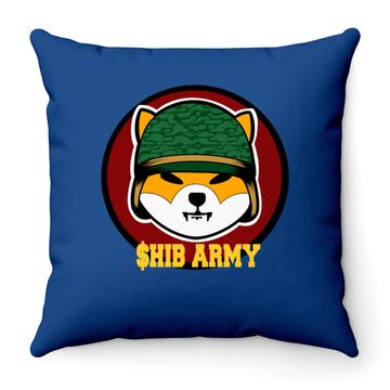 Discover Shib Army Shiba Inu Coin Throw Pillow