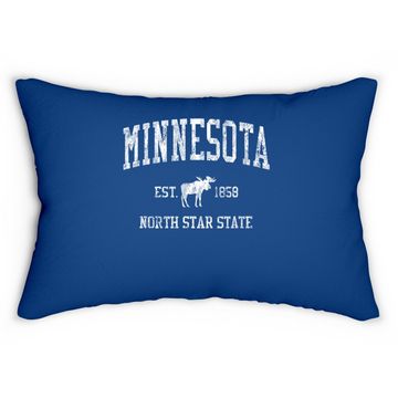 Discover Minnesota Vintage Sports Lumbar Pillow