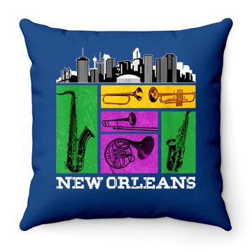 Discover New Orleans Throw Pillow
