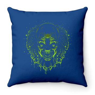 Discover Clown Head Throw Pillow