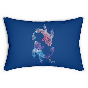 Discover Pisces Zodiac Sign Lumbar Pillow
