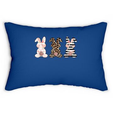 Discover Easter Bunny Rabbit Trio Cute Easter Lumbar Pillow