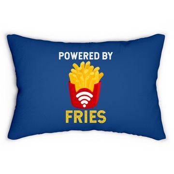 Discover Powered By Fries Fried Potato Fry Fast Food Lumbar Pillow
