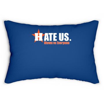 Discover Hate Us Htown Vs Everyone Houston Baseball Supporter Lumbar Pillow
