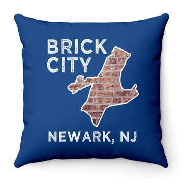 Discover Brick City Newark New Jersey Throw Pillow