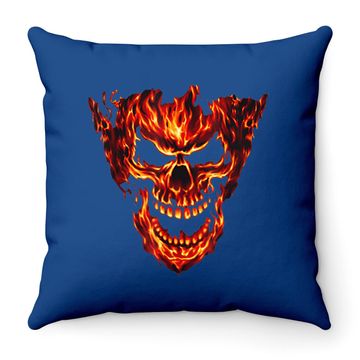 Discover Fire Flame Skull Awesome New Throw Pillow