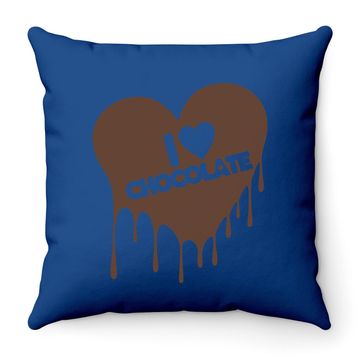 Discover I Love Chocolate Throw Pillow