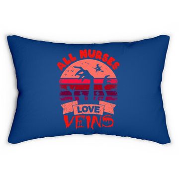 Discover Halloween Nurse Lumbar Pillow All Nurses Love Veins Vampire Lumbar Pillow