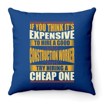 Discover Construction Worker Throw Pillow