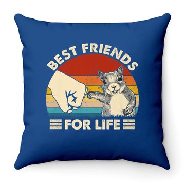 Discover Squirrel Best Friend For Life Fist Bump Throw Pillow
