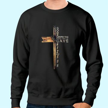 Discover John 3:16 Christian Cross Bible Sweatshirt