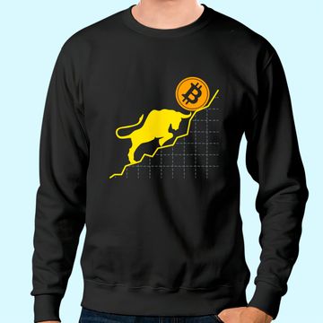 Discover Bitcoin Trader Crypto Asset Trader Bull Trend Art Sweatshirt Sweatshirt