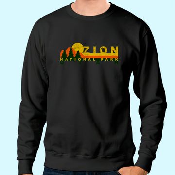 Discover Zion National Park Sunny Mountain Treeline Sweatshirt