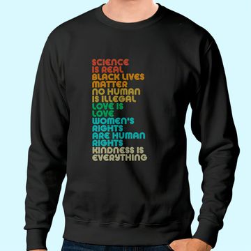 Discover Vintage Science Is Real Black Lives Matter Sweatshirt