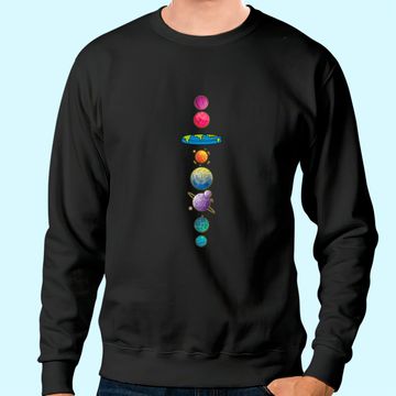 Discover Flat Earth Sweatshirt Map Model Globe Conspiracy Believer