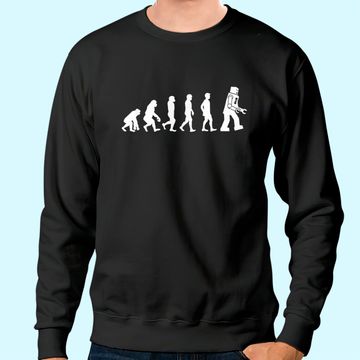Discover Funny Tees - Ape, Monkey, Man to Robot Evolution Sweatshirt