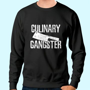Discover Black Chef Cook Cooking Culinary Gangster Vintage Black Sweatshirt Small