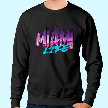 Discover Men's Sweatshirt Miami Life Beach View