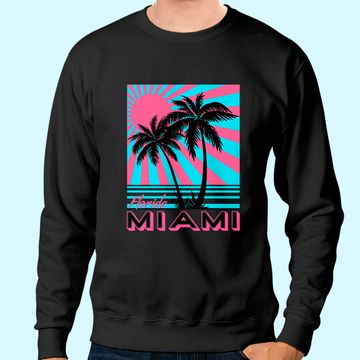 Discover Miami Men's Sweatshirt Florida Palm Trees