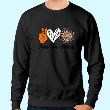 Discover Every Child Matters Men's Sweatshirt Peace Love Children