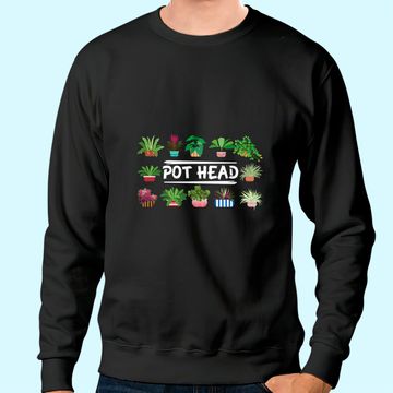 Discover Gardening Potted Plant Pot Head Sweatshirt