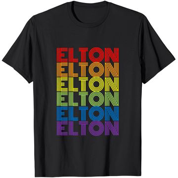 Discover Retro Style Elton Rainbow T-Shirt