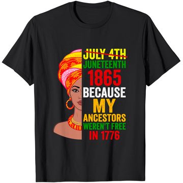 Discover Juneteenth Queen Melanin African American Women Tee T-Shirt