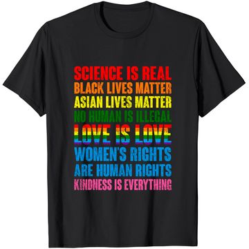 Discover Stop Hate Asian Men's T Shirt Science Is Real Black Lives Matter