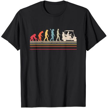 Discover Funny Golf Shirt. Retro Style Evolution Of Man T-Shirt