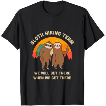 Discover Sloth Hiking Team - Funny Vintage Gift T-Shirt