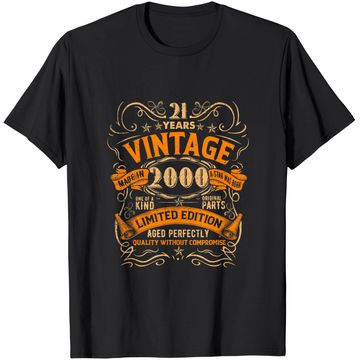 Discover Born In 2000 Vintage 21st Birthday Gift Party T-Shirt