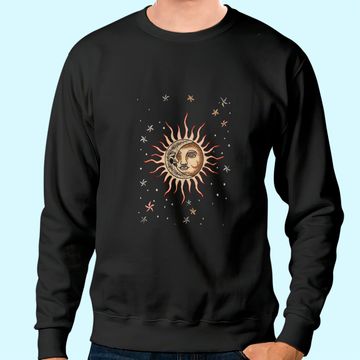 Discover Vintage Sun and Moon Graphic Sweatshirt