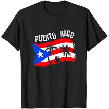 Discover Distressed Style Puerto Rico Frog T Shirt