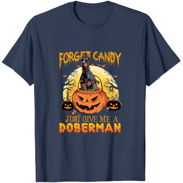 Discover Candy Pumpkin Doberman Dog T-Shirt