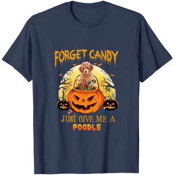 Discover Candy Pumpkin Poodle Dog T-Shirt