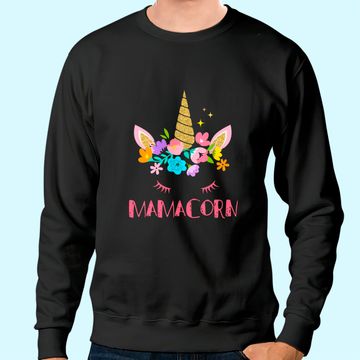 Discover Womens Funny Mamacorn Unicorn Sweatshirt