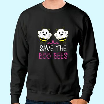 Discover Save The Boo Bees Sweatshirt Breast Cancer Awareness Halloween Sweatshirt