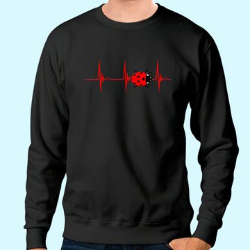 Discover Ladybug Heartbeat EKG Pulse Insects Bugs Entomology Sweatshirt