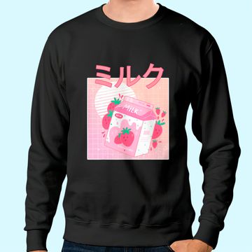 Discover Japanese Kawaii Strawberry Milk Shake Carton Sweatshirt