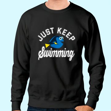 Discover Finding Dory Keep Swimming Quote Sweatshirt